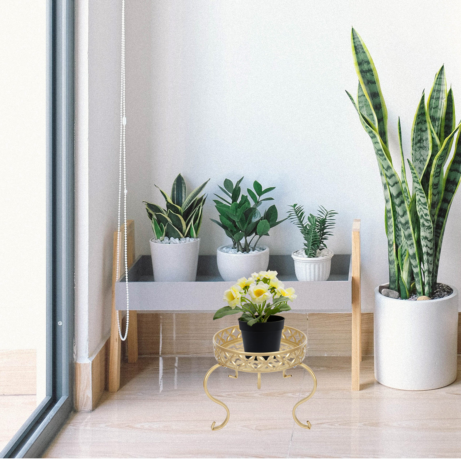 Bonsai Vertical Garden - حامل نباتات حديدي، طاولة لأواني النباتات،